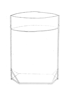 1色印刷付あめ用スタンドチャック袋(表裏異素材)立体図