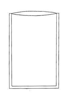 フルカラー印刷付冷却剤用三方袋(小) 立体図