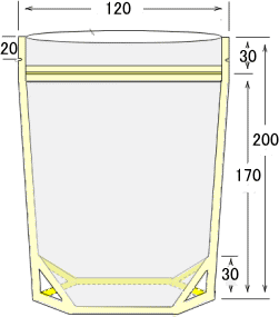 フルカラー印刷付ビーフジャーキー用スタンドチャック袋画像