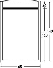 無地カラーチップ用アルミ三方チャック袋画像