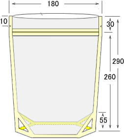 グラノーラ用1色印刷付ナイロンポリスタンドチャック袋 画像