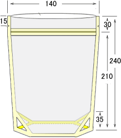 ドッグフード用2色印刷付アルミスタンドチャック袋(小) 画像