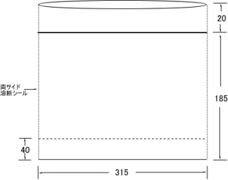 2色印刷付底GZ付チャック付ポリ袋 画像