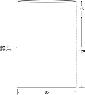 片面3色印刷付チャック付きポリ袋 画像