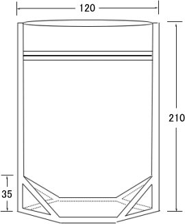 1色印刷付天日塩用PETLLスタンドチャック袋 画像