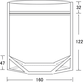 乾燥果物用ナイロンポリスタンドチャック袋 画像