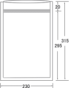 T pad カバー用無地三方チャック袋 画像