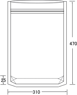 1色印刷付衣類(子供服)用スタンドチャック(大) 画像