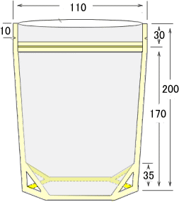 3色印刷付甘酒用バリアナイロンスタンドチャック袋 画像