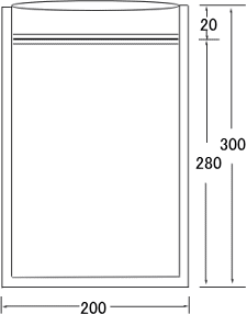 1色印刷付靴下(ギフト)用チャック袋 画像