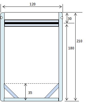 チアシード用フルカラー+白印刷ナイロンポリスタンドチャック袋